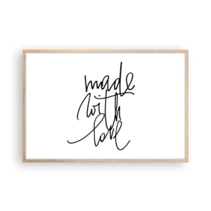 Poszter világos tölgy keretben - A legjobb márka - 91x61 cm