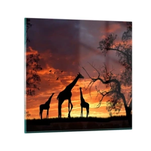 Üveg kép - Egy kis vacsora szeretteivel - 50x50 cm