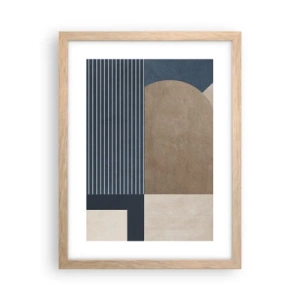 Poszter világos tölgy keretben - Az egyszerűség és a kerekség kompozíciója - 30x40 cm