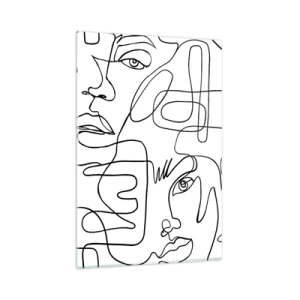 Üveg kép - Összegabalyodott érzelmekben - 80x120 cm