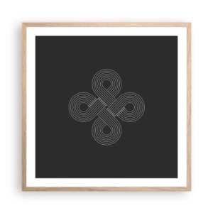 Poszter világos tölgy keretben - Kelta szellemben - 60x60 cm