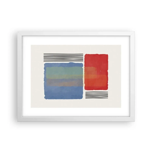 Poszter fekete keretben - A geometria szelleme és betűje - 40x30 cm