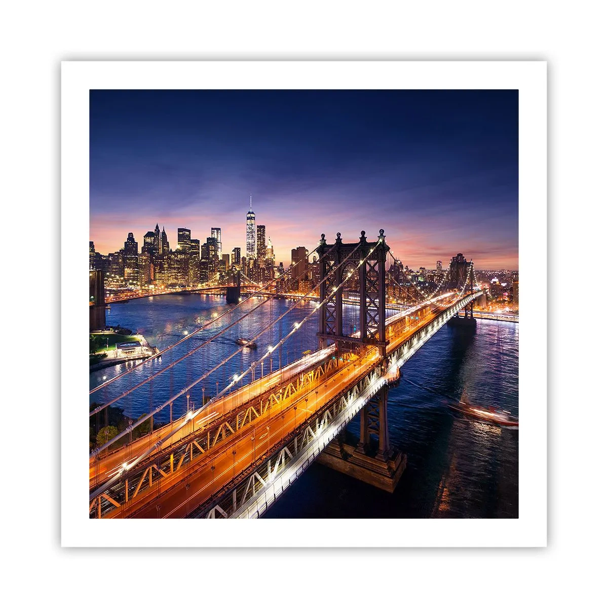 Poszter - Ragyogó híddal a város szívébe - 60x60 cm