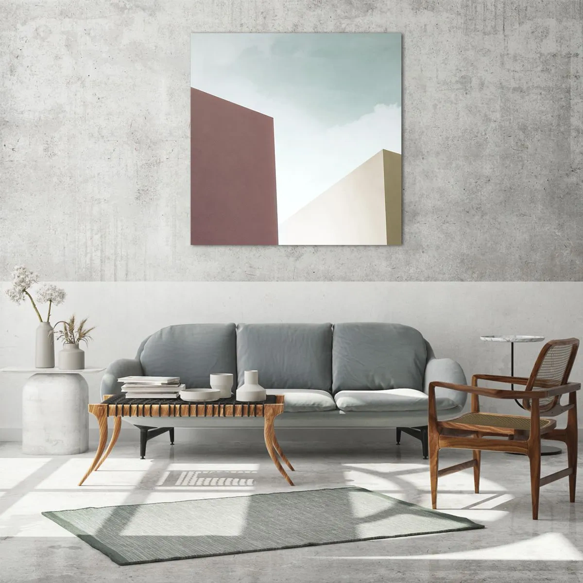 Üveg kép - Egy napsütéses nyár geometriája - 40x40 cm