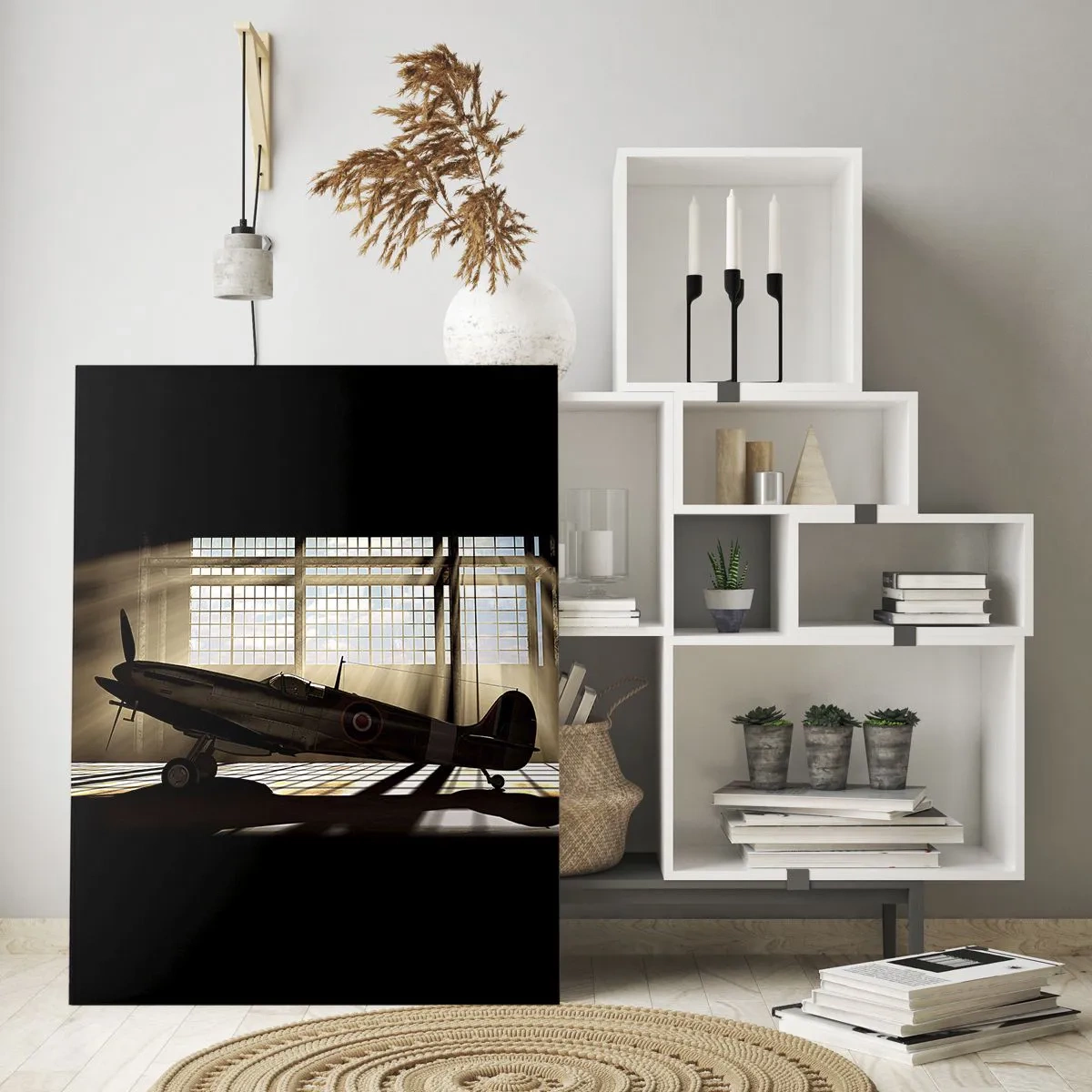 Üveg kép - Harcos pihenése - 50x70 cm