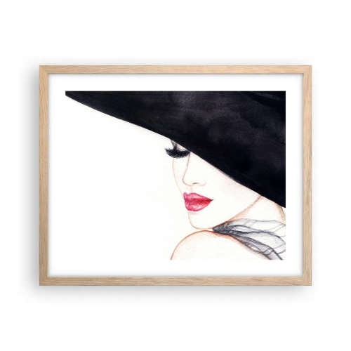 Poszter világos tölgy keretben - Elegancia és érzékiség - 50x40 cm