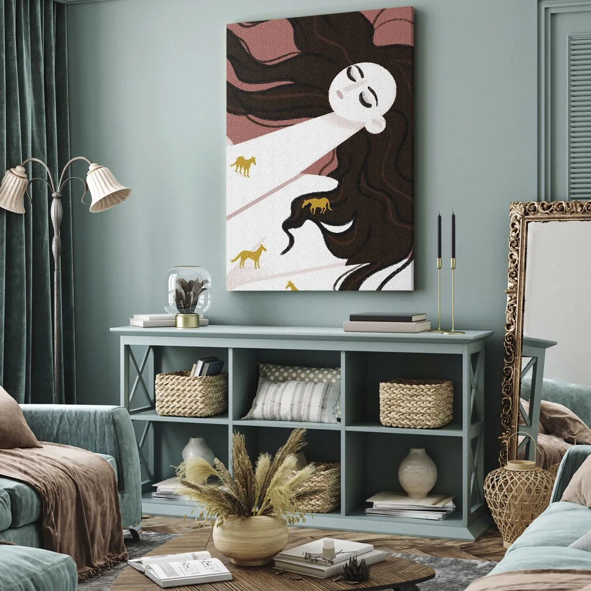 Vászonkép - Álom egy arany lóról - 65x120 cm