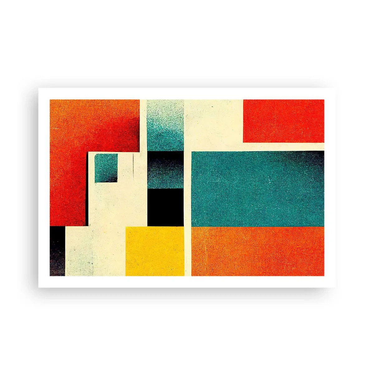 Poszter - Geometrikus absztrakció - jó energia - 91x61 cm