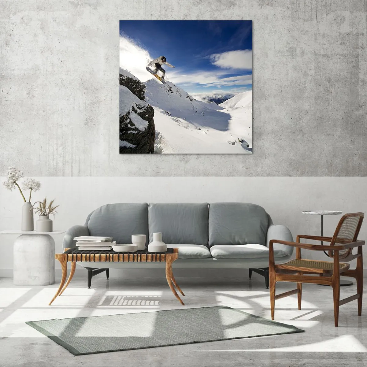 Üveg kép - Szabadság határok nélkül - 70x70 cm