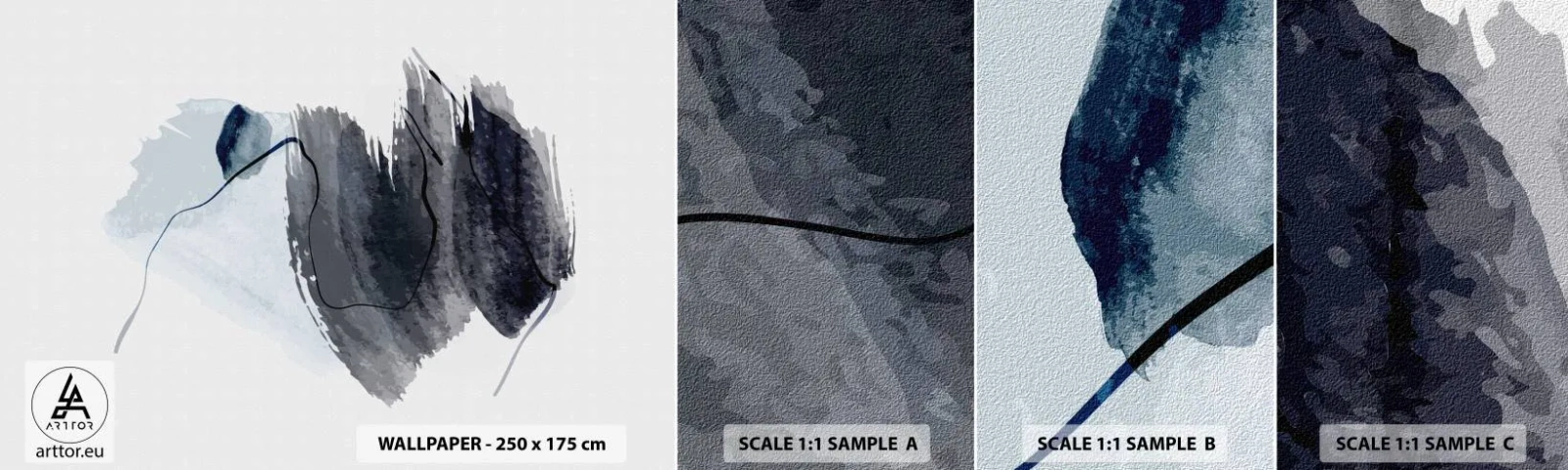 Fotótapéta Minta Standard Eco - Intenzitás és mozgás - Absztrakció, Darab, Festmény - 100x30 cm