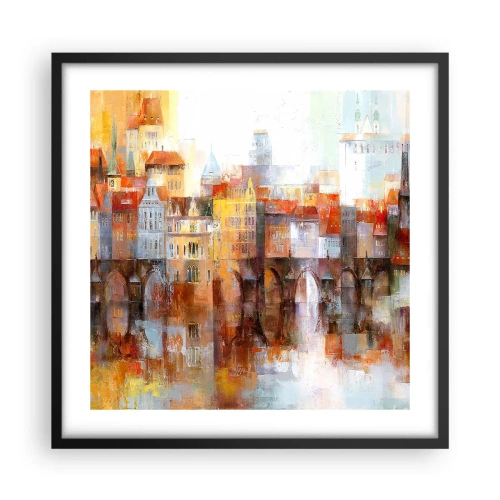 Poszter fehér keretben - A híd alatt is gyönyörű - 50x50 cm