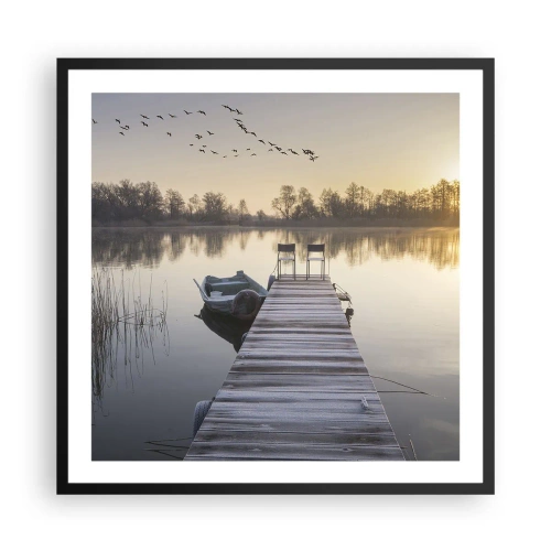 Poszter fehér keretben - Egy kis idő múlva visszajövök - 60x60 cm