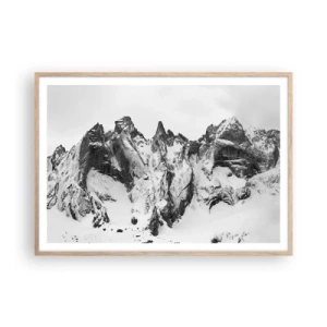 Poszter világos tölgy keretben - Rémes gránit hegygerinc - 100x70 cm