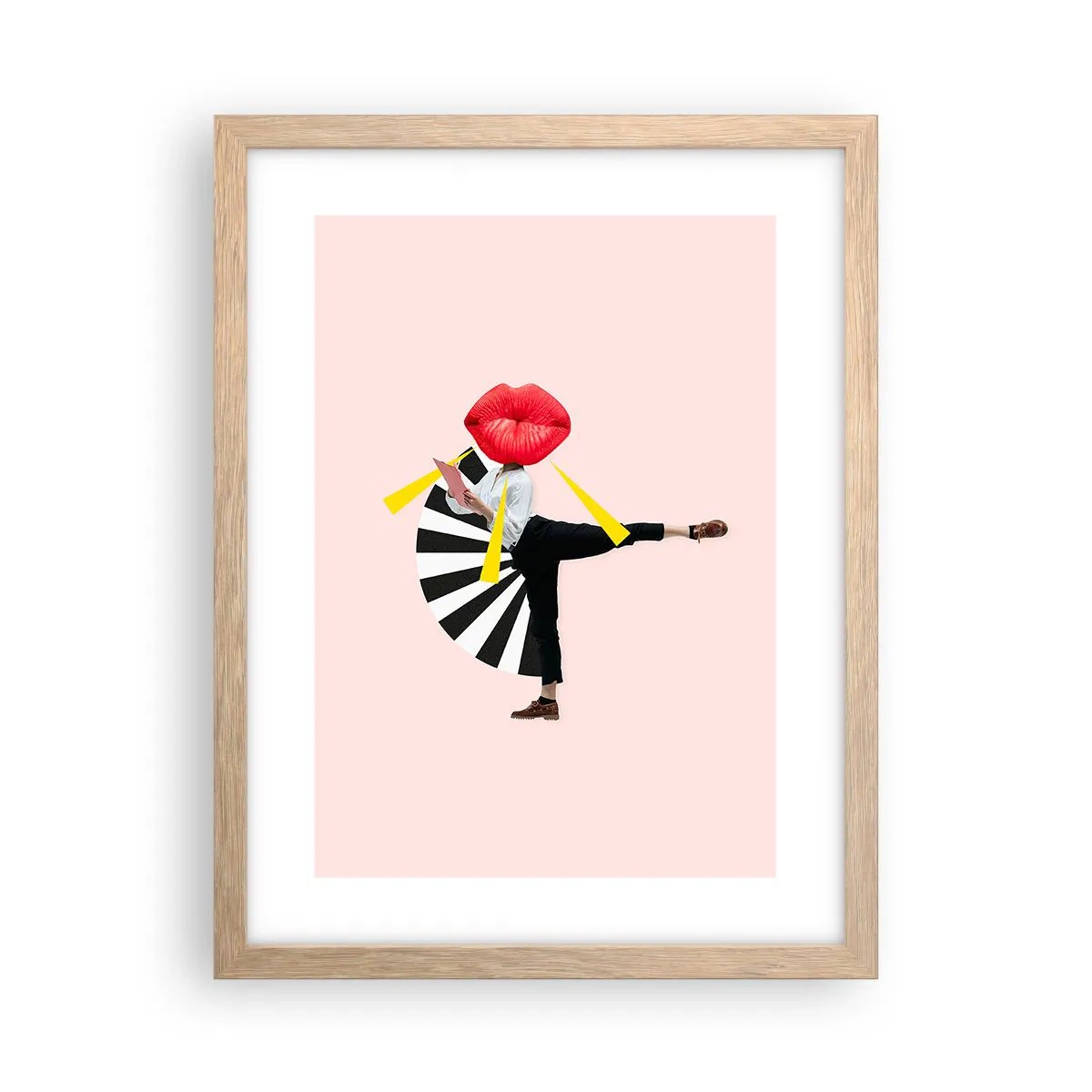 Poszter világos tölgy keretben - Szürreális pop art - 30x40 cm