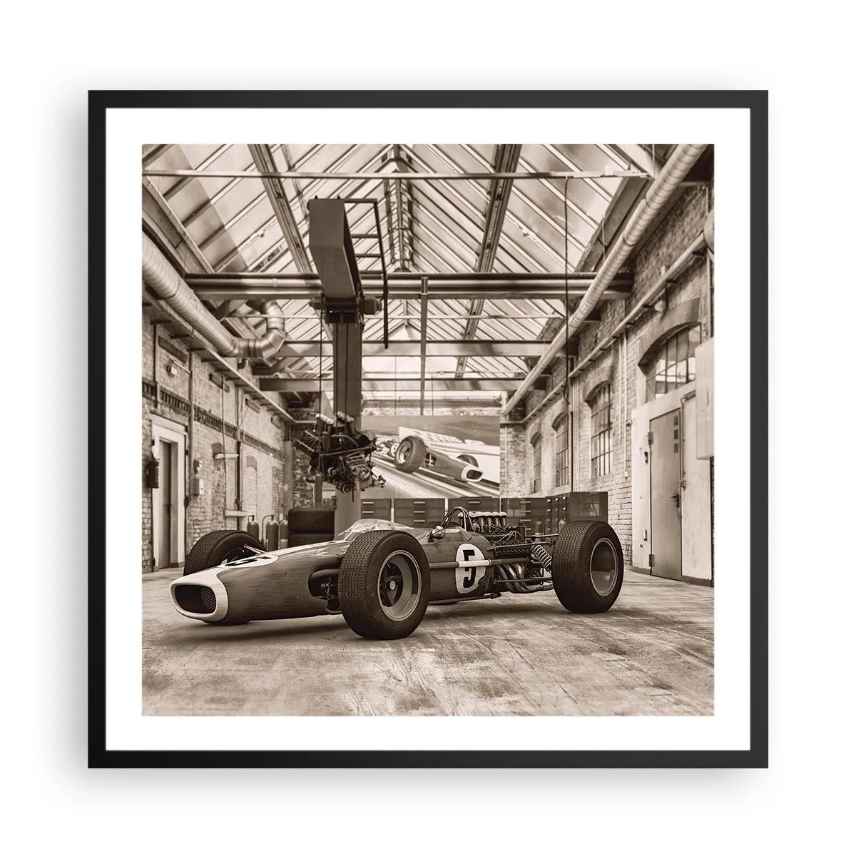 Poszter fehér keretben - A győztes pihenője - 60x60 cm