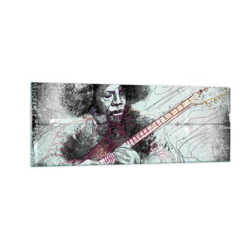 Üveg kép - A zene hullámain - 140x50 cm