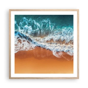 Poszter világos tölgy keretben - Mindig párban - 60x60 cm