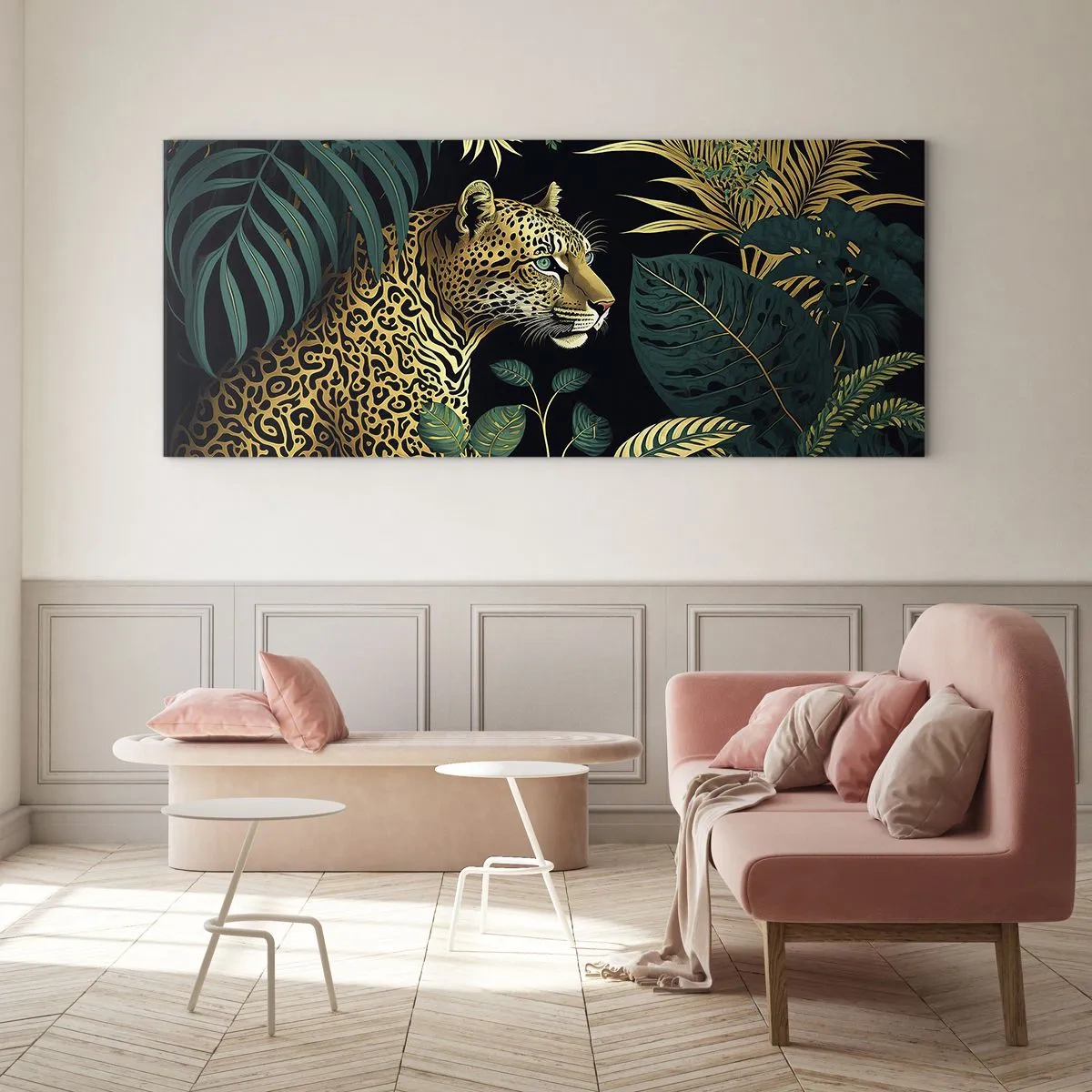 Üveg kép - A házigazda a dzsungelben - 100x40 cm