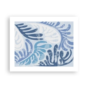 Poszter - Kék páfrányok - 50x40 cm