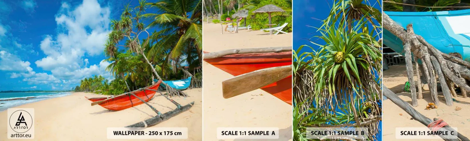 Fotótapéta Minta Standard Eco - A trópusok varázsa - Tájkép, óceán, Egzotikus tengerpart - 100x30 cm