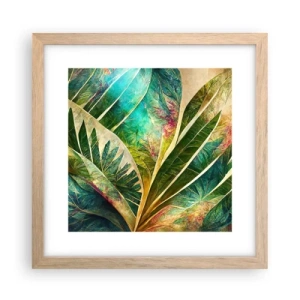 Poszter világos tölgy keretben - A trópusok színei - 30x30 cm