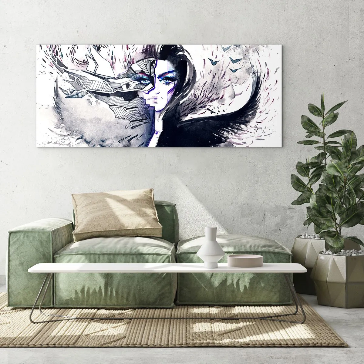 Üveg kép - Démoni és gyönyörű - 120x50 cm