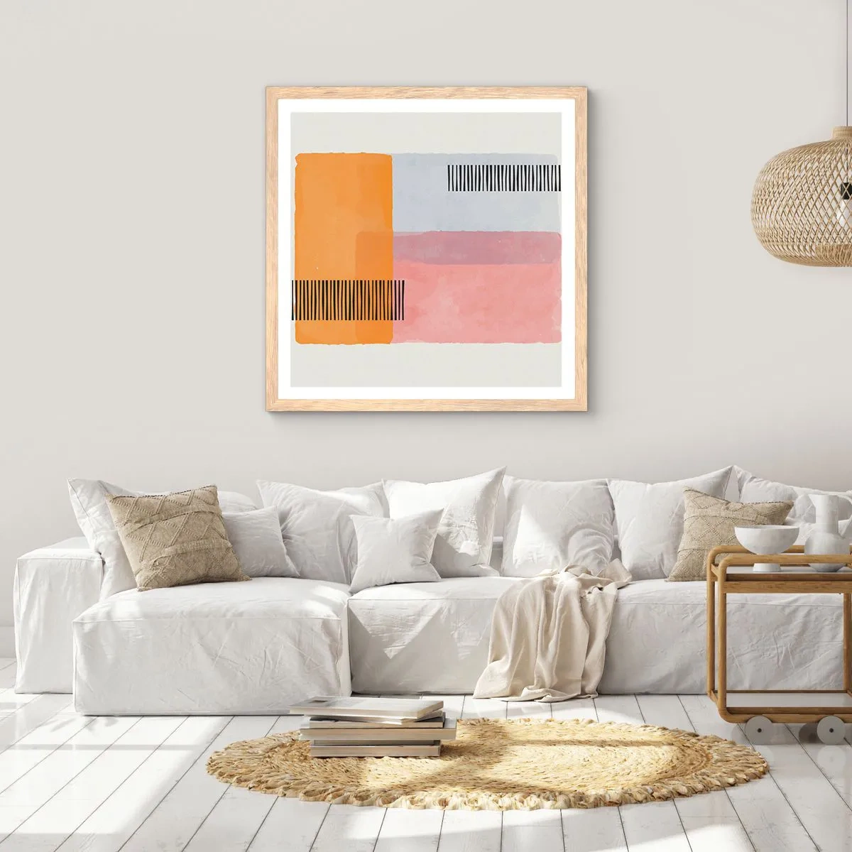 Poszter világos tölgy keretben - Saroktól sarokig - 60x60 cm