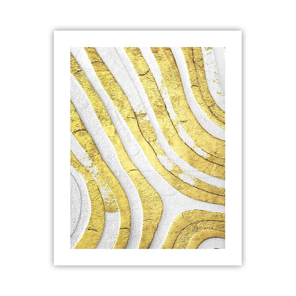 Poszter - Kompozíció fehér és arany színben - 40x50 cm