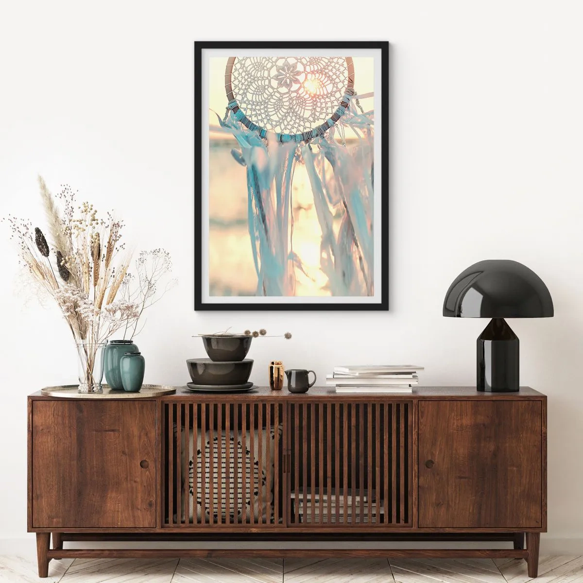 Poszter fehér keretben - Csipkés totem - 70x100 cm