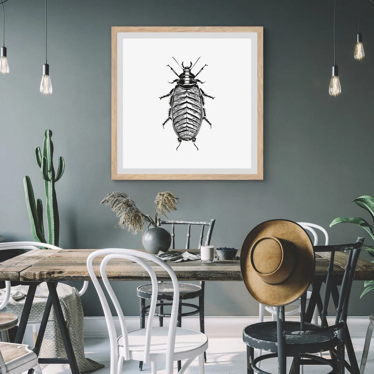 Poszter világos tölgy keretben - Micsoda példány! - 50x50 cm