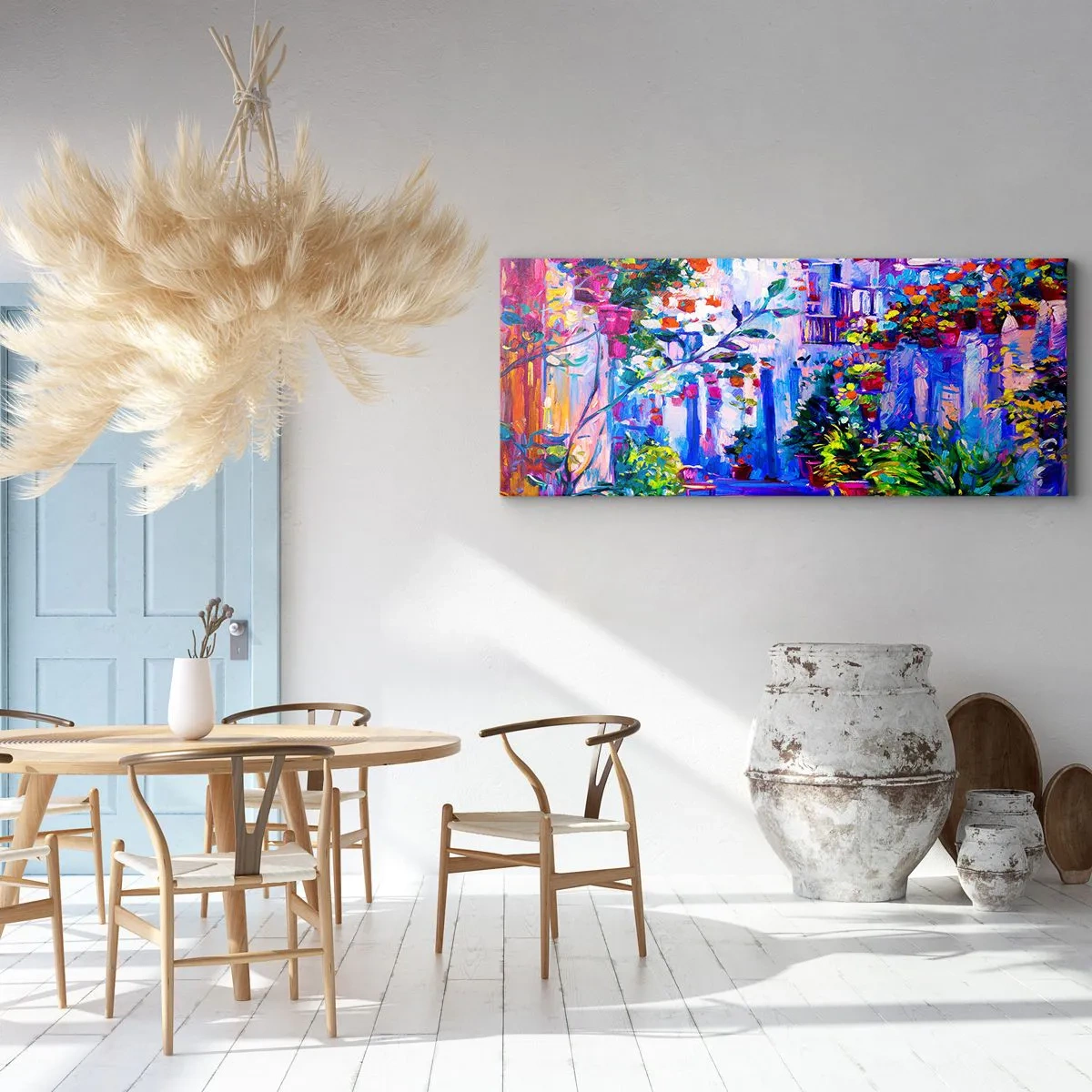 Vászonkép - Impresszió - olasz kis utca - 140x50 cm