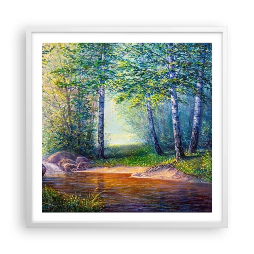 Poszter fekete keretben - Idilli táj - 60x60 cm