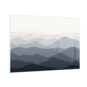 Üveg kép - A hegyek hullámai - 100x70 cm