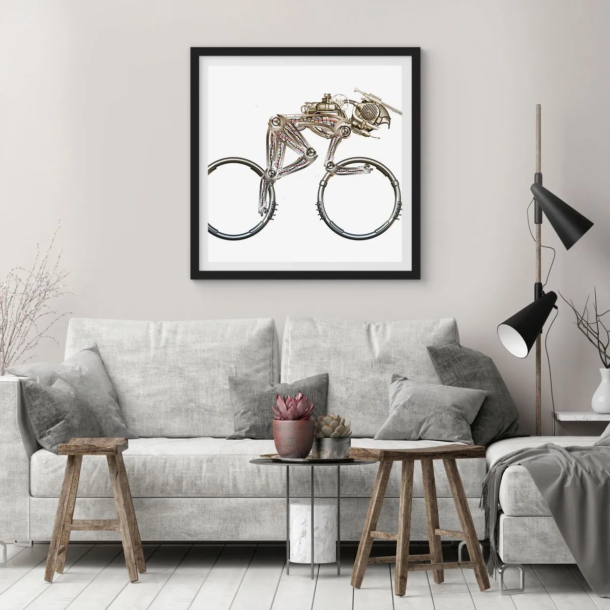 Poszter fehér keretben - Remek gép - 40x40 cm