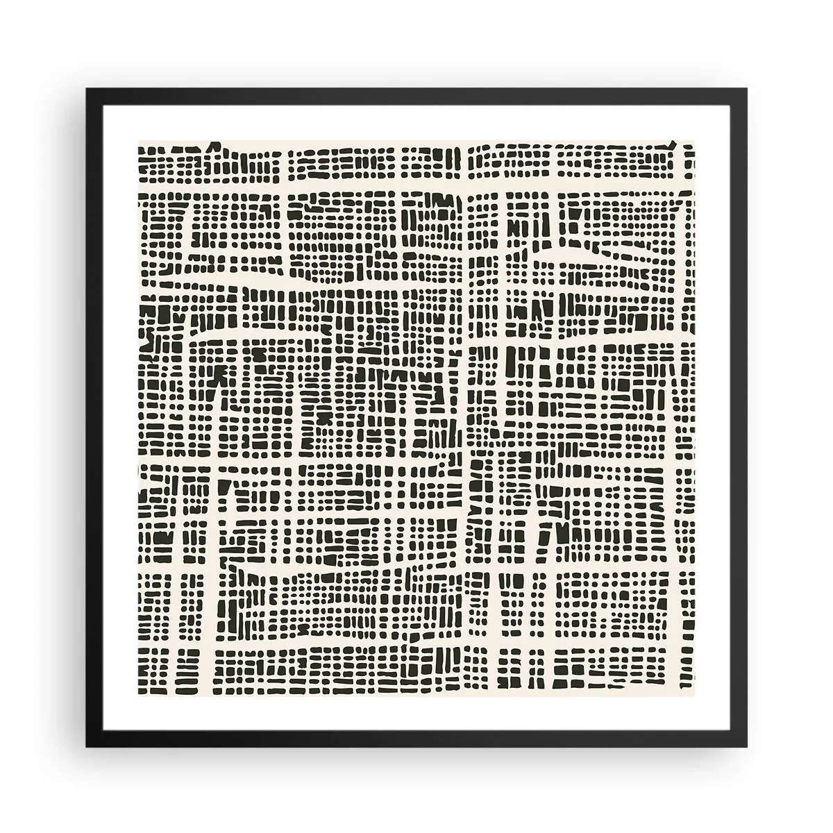 Poszter fehér keretben - Szőtt kompozíció - 60x60 cm