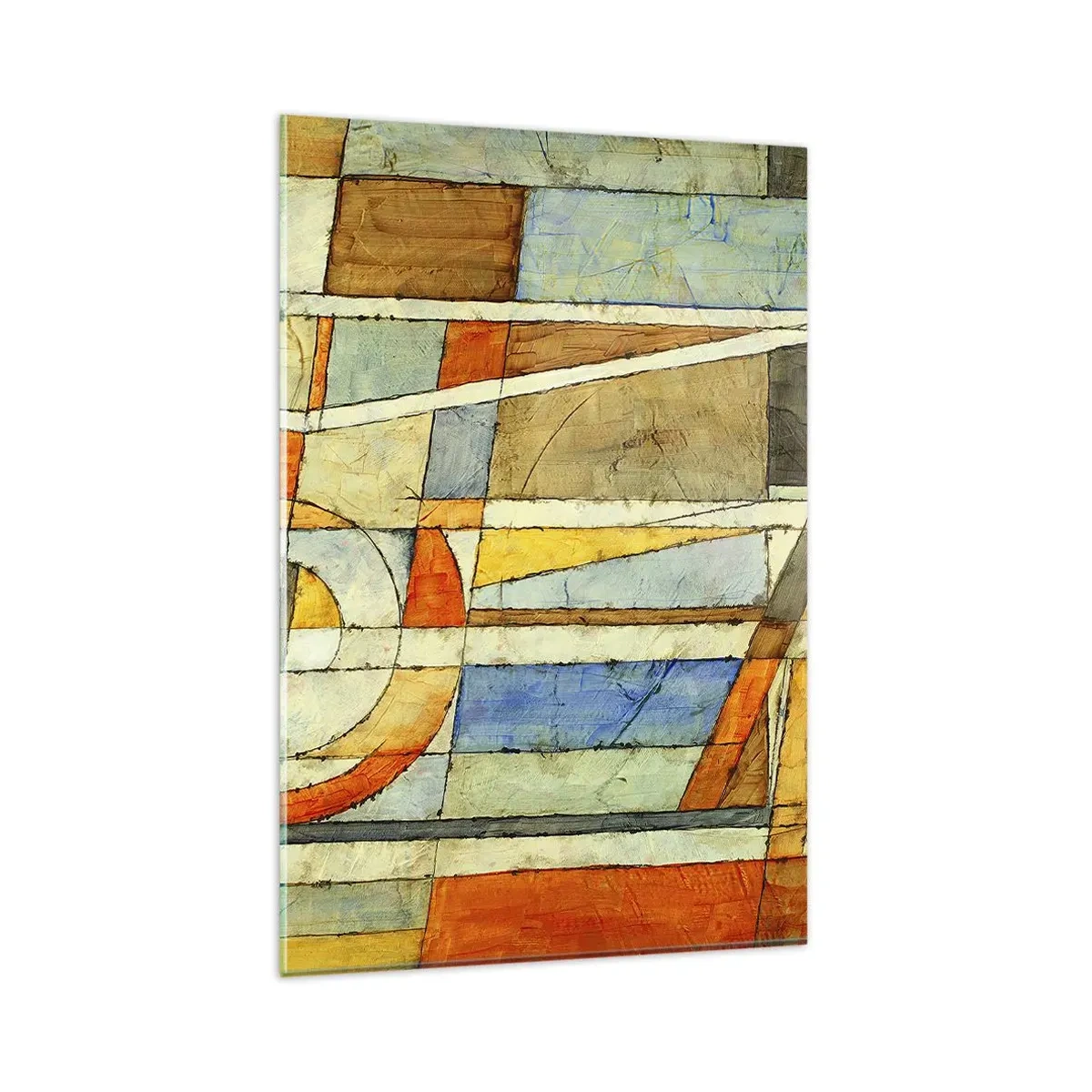 Üveg kép - Kubizmus az építkezésen - 80x120 cm