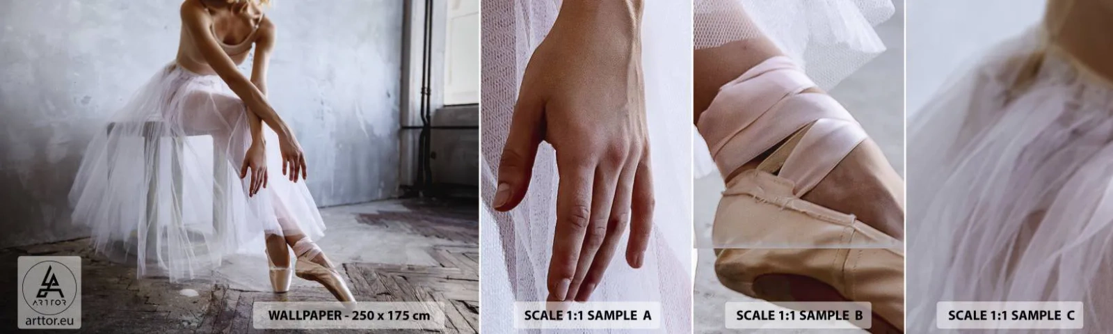 Fotótapéta Minta Standard Eco - Mielőtt a rámpa fényei kigyúlnak - Balerina, Balett, Tánc - 100x30 cm