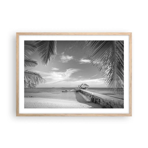 Poszter világos tölgy keretben - Emlék vagy álom? - 70x50 cm