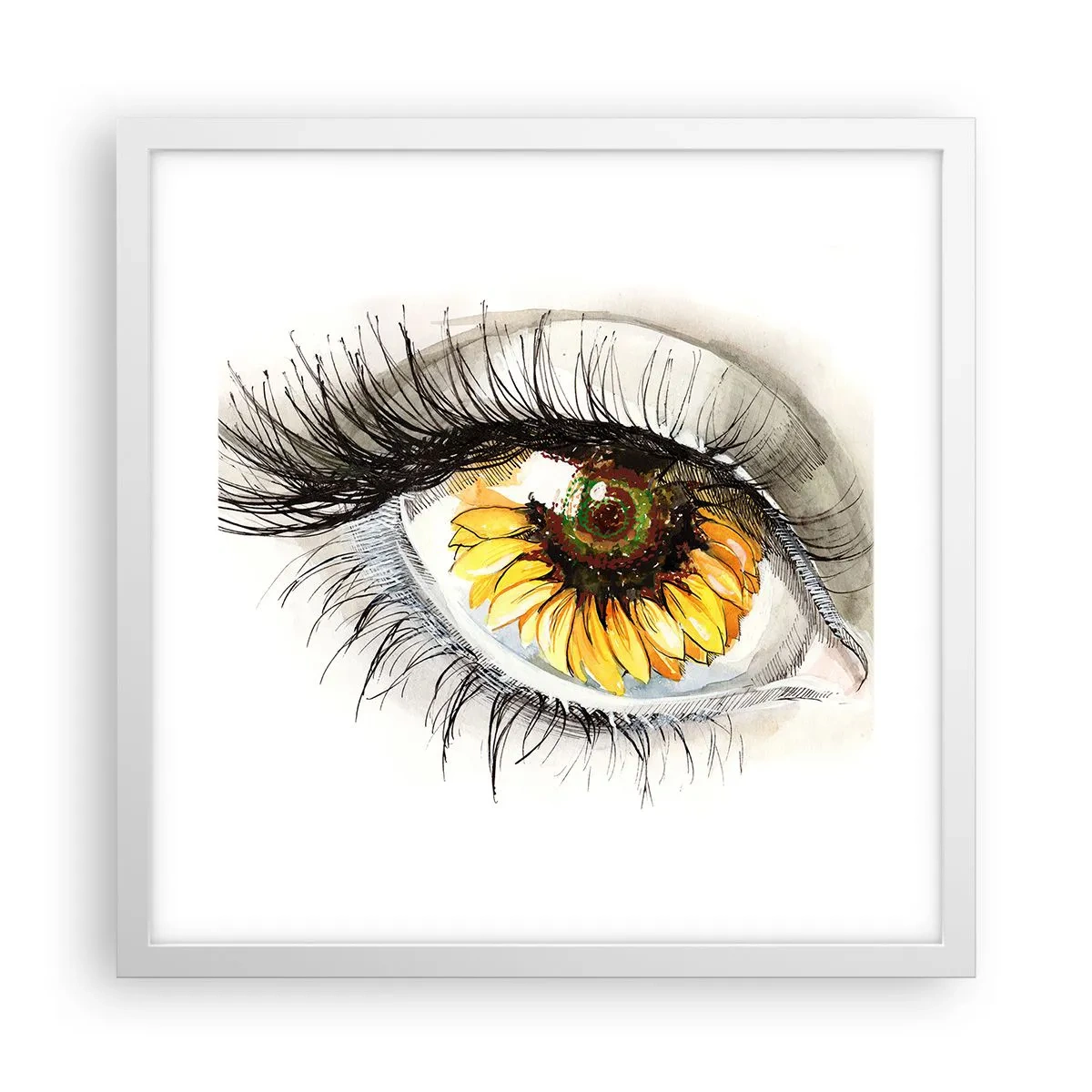 Poszter fekete keretben - Tekintet forró mint a nyár - 40x40 cm