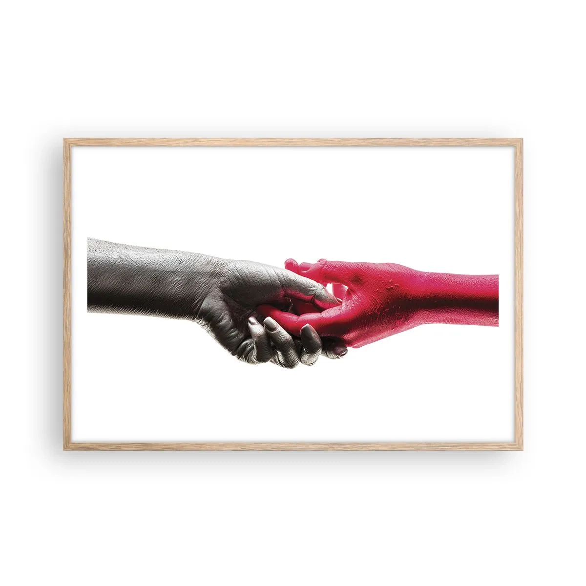 Poszter világos tölgy keretben - Együtt, bár mások - 91x61 cm