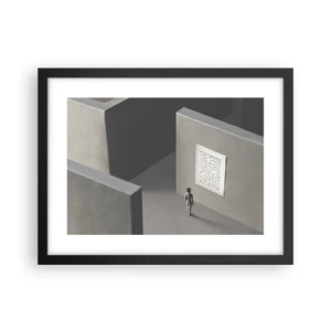 Poszter fehér keretben - De én hol vagyok? - 40x30 cm