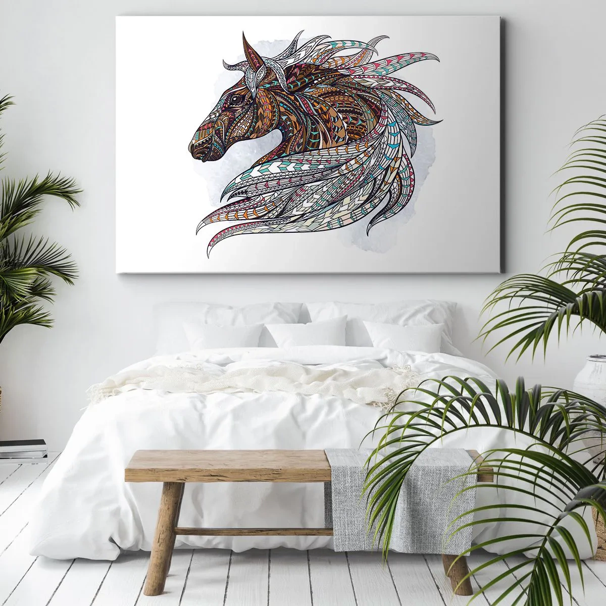 Vászonkép - Kelta harcos lova - 120x80 cm