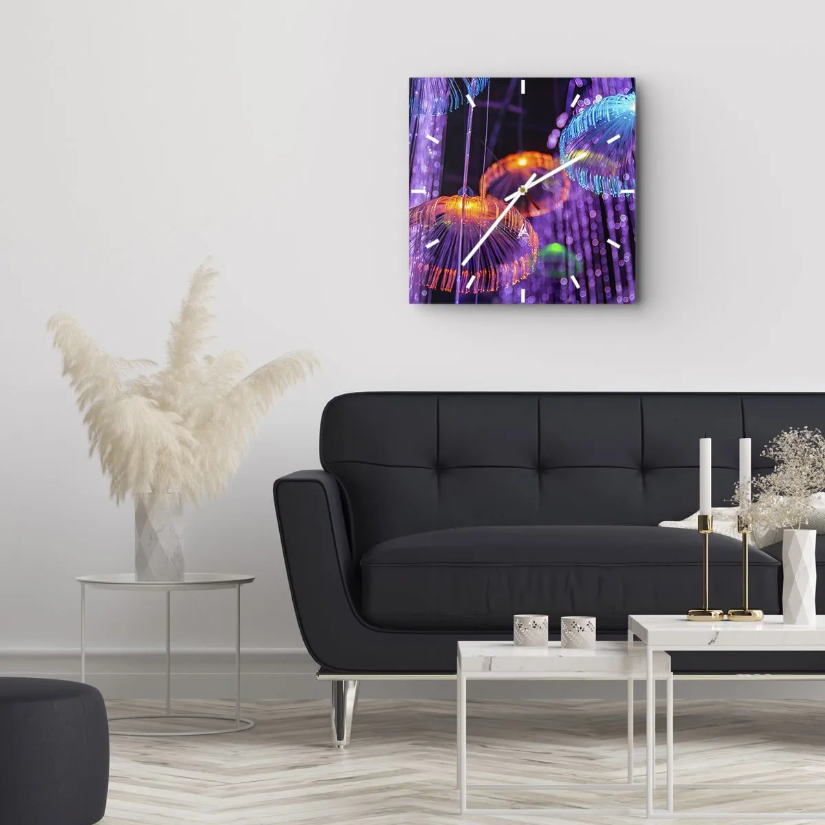 Falióra, Óra - Világító szökőkút - 40x40 cm