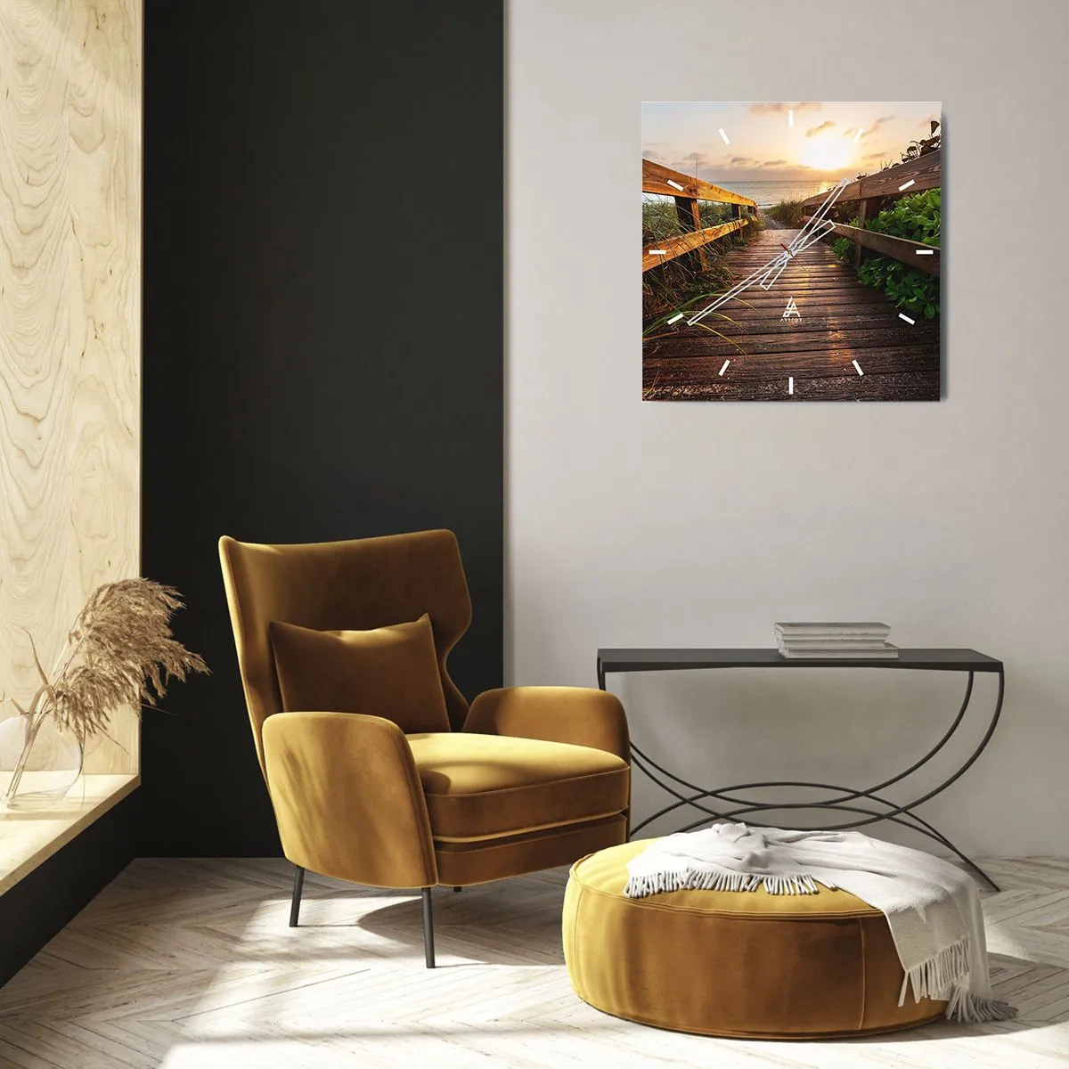 Falióra, Óra - És egyenesen a partra - 40x40 cm