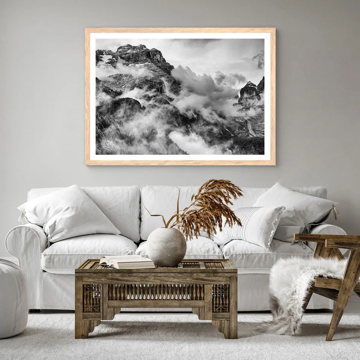 Poszter világos tölgy keretben - Gyönyörű és kegyetlen - 100x70 cm