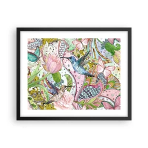 Poszter fehér keretben - Szőlőbe gabalyodva - 50x40 cm