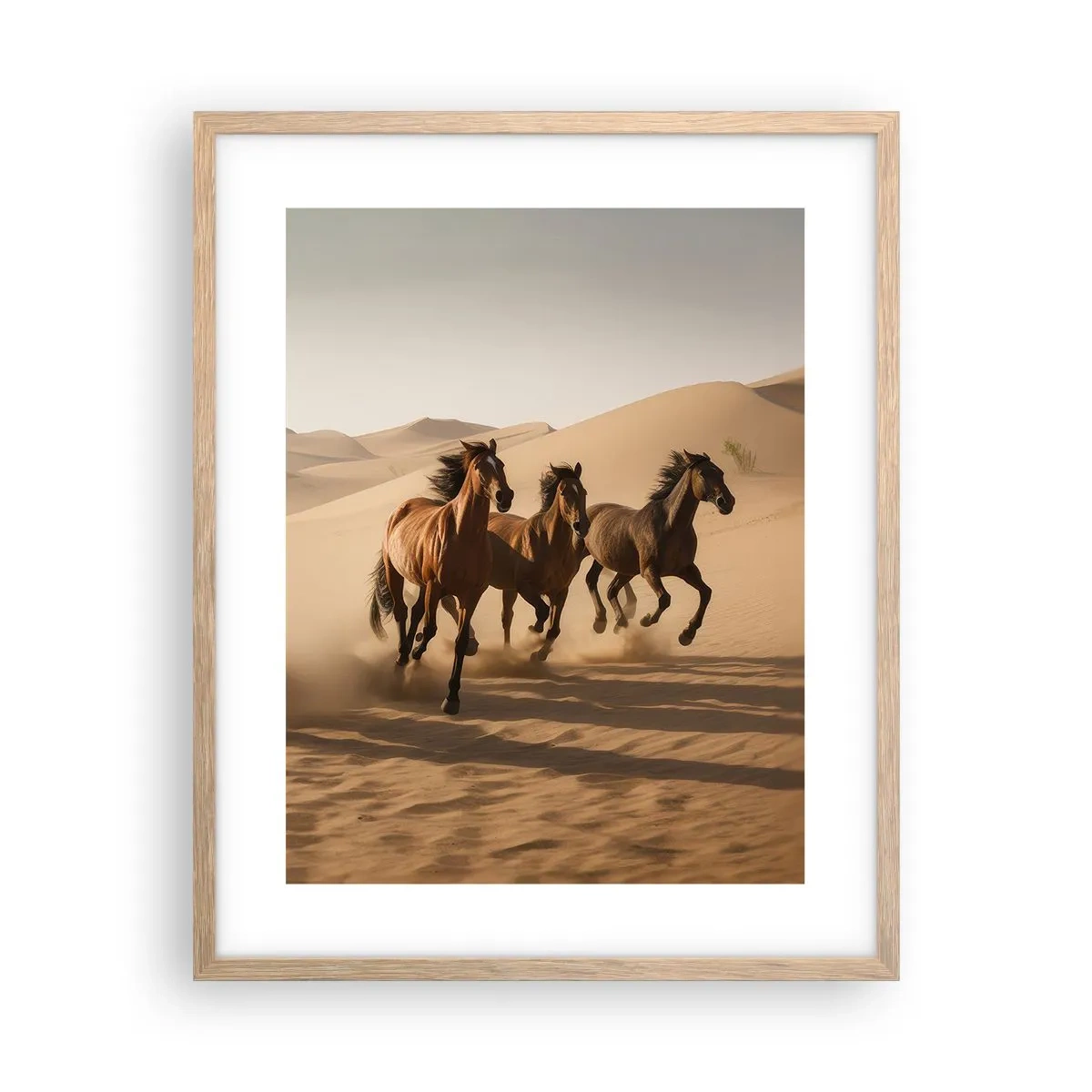 Poszter világos tölgy keretben - Szabad, mint a szél - 40x50 cm