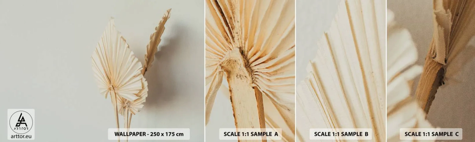 Fotótapéta Minta Öntapadós Deluxe Sticker - Ha vigaszra van szükséged - Fényes, Minimalizmus, Levél növényen - 100x30 cm