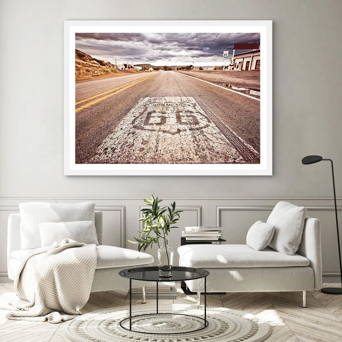 Poszter fekete keretben - Mother Road – amerikai legenda - 70x50 cm