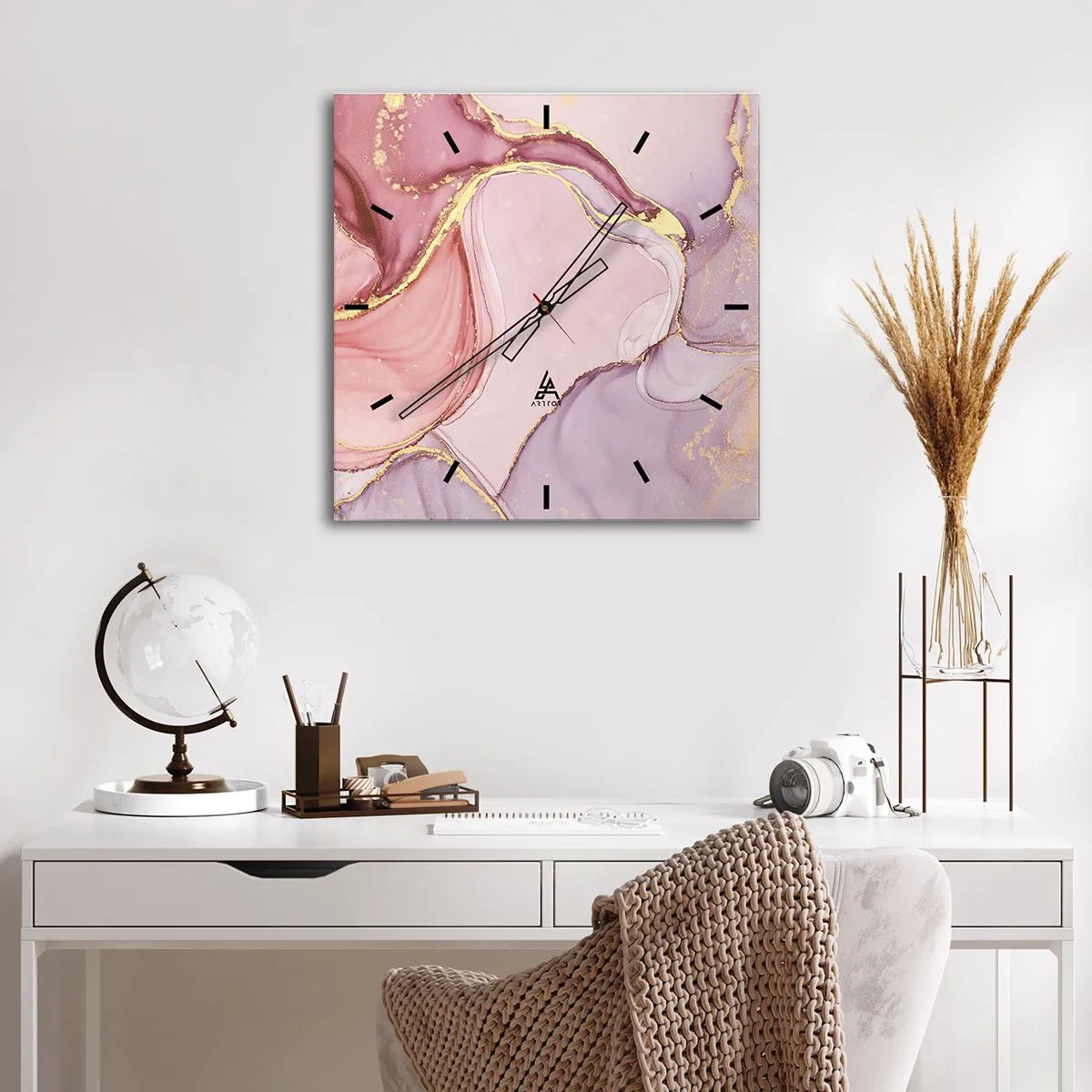 Falióra, Óra - A színek simogatása - 40x40 cm